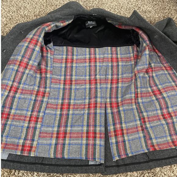 Stafford Vintage Men Size 40 Regular Wool Blend Overcoat Gray - Picture 7 of 9